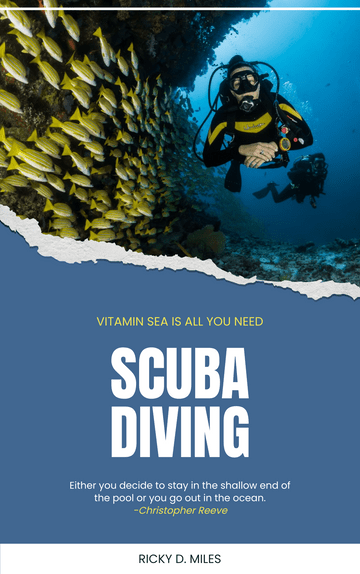 Editable bookcovers template:Scuba Diving Book Cover