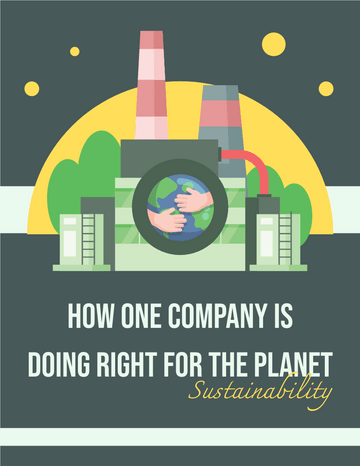 小册子 模板。How One Company Is Doing Right For the Planet (由 Visual Paradigm Online 的小册子软件制作)