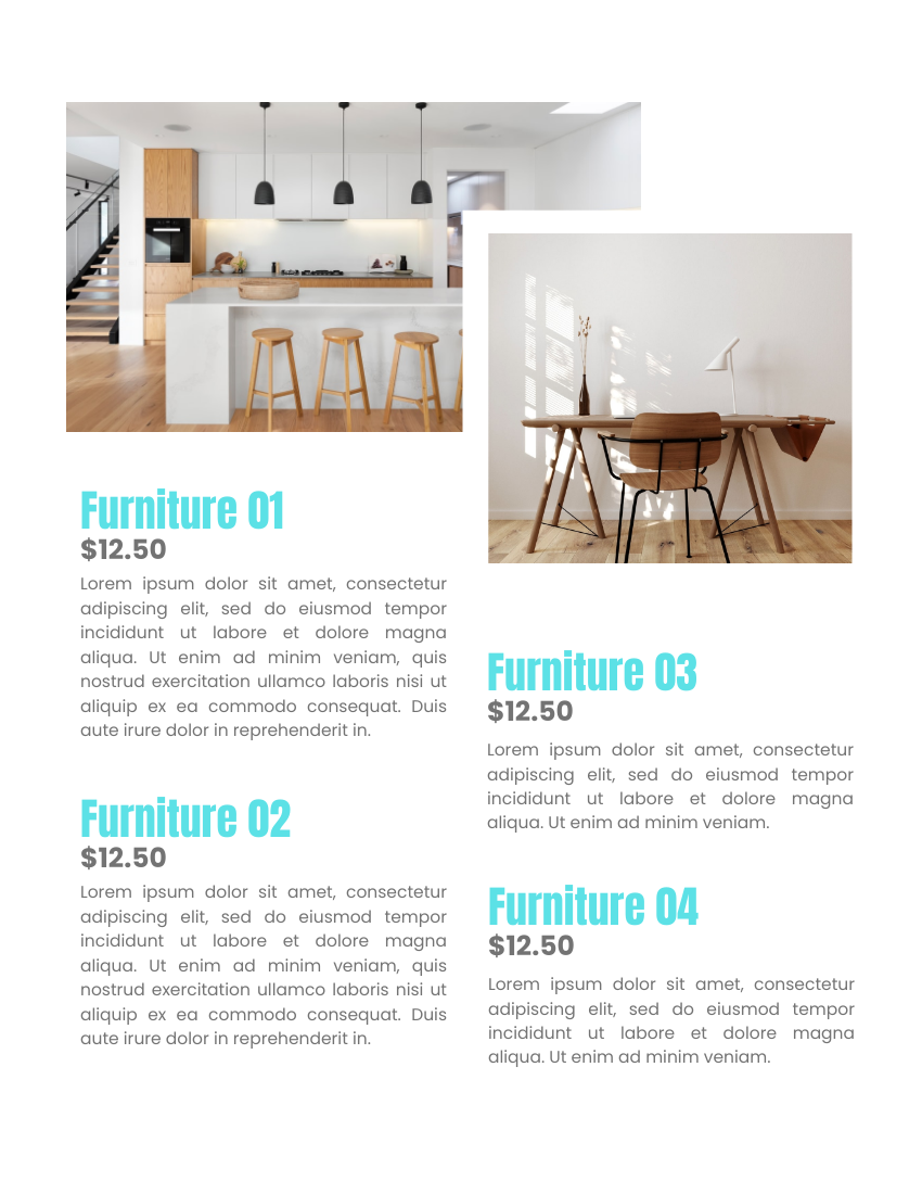 Catalog template: Comfy Furniture Cataog (Created by Visual Paradigm Online's Catalog maker)