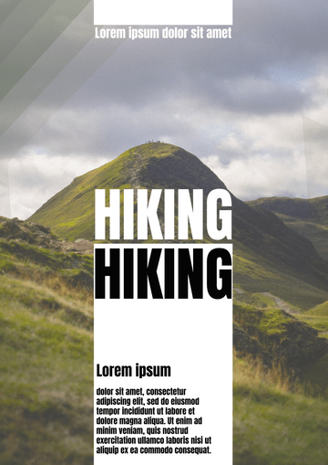 Editable posters template:Hiking Poster