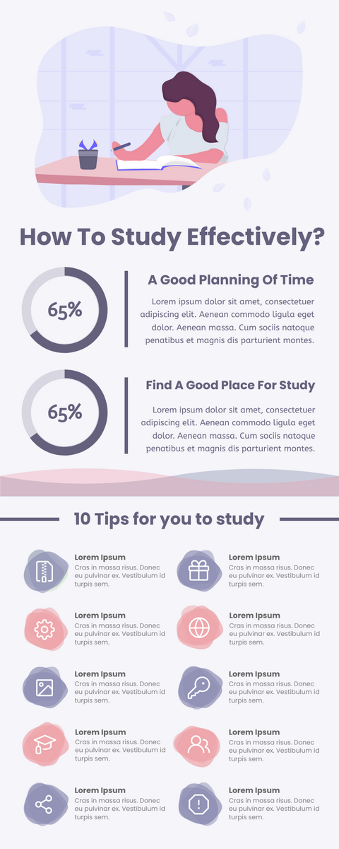 Infographic template: How To Study Effectively Infographic (Created by InfoART's Infographic maker)