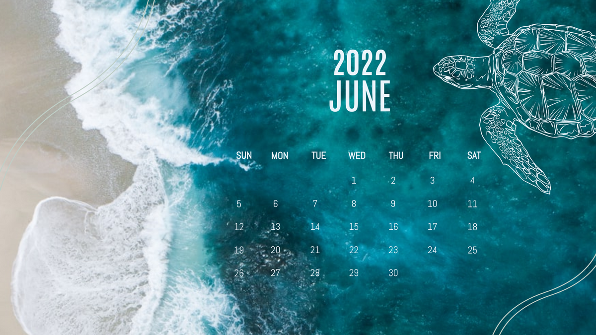 Calendar template: Ocean Themed Calendar (Created by Visual Paradigm Online's Calendar maker)
