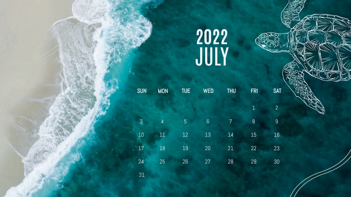 Ocean Themed Calendar