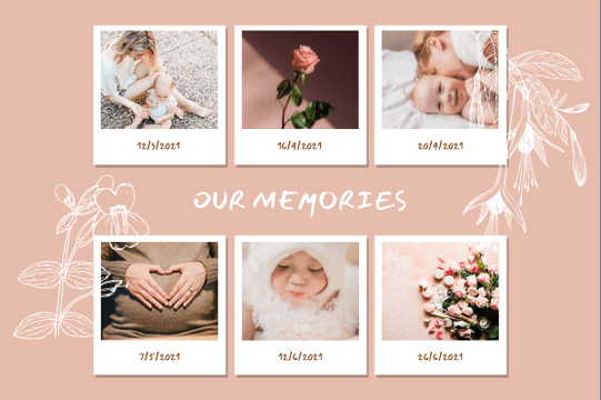 Greeting Cards template: Baby Love Memories Greeting Card (Created by Visual Paradigm Online's Greeting Cards maker)