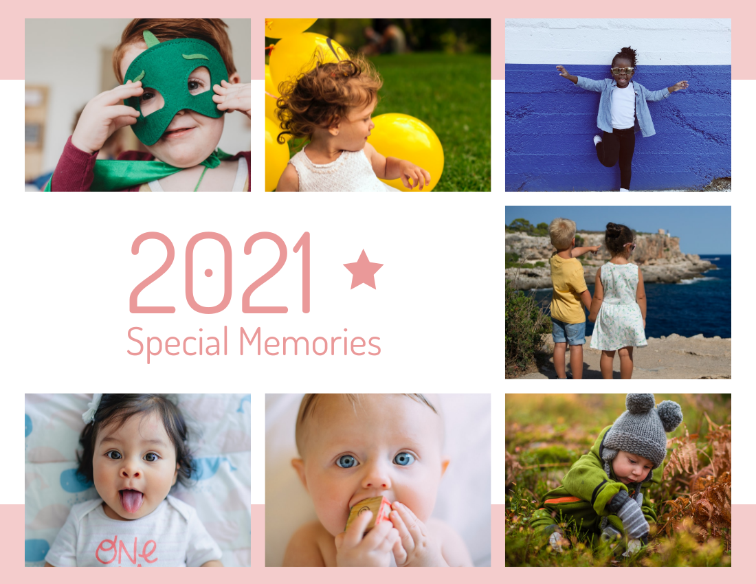 兒童照片簿 模板。 Special Memories Kids Photo Book (由 Visual Paradigm Online 的兒童照片簿軟件製作)