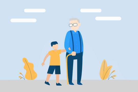 Relationship Illustrations template: Grandfather Illustration (Created by Visual Paradigm Online's Relationship Illustrations maker)