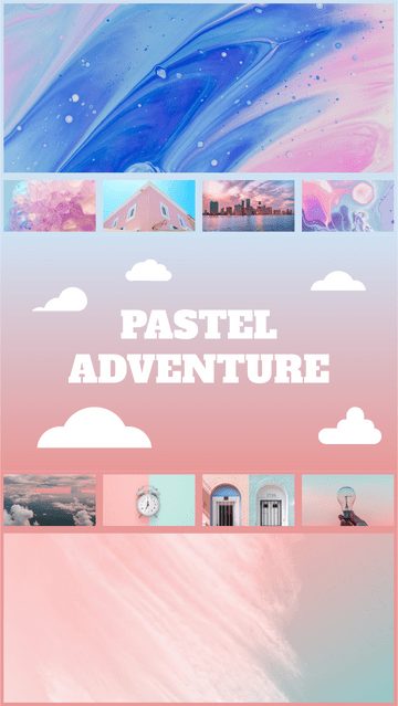 Photo Collage template: Pastel Adventure Photo Collage (Created by Visual Paradigm Online's Photo Collage maker)