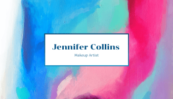 Editable businesscards template:Blue And Pink Painting Texture Photo Business Card