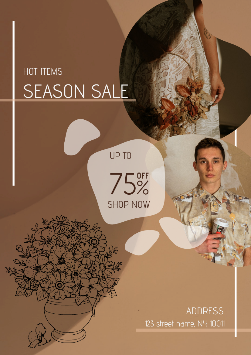 Flyer template: Season Sale Flyer (Created by Visual Paradigm Online's Flyer maker)