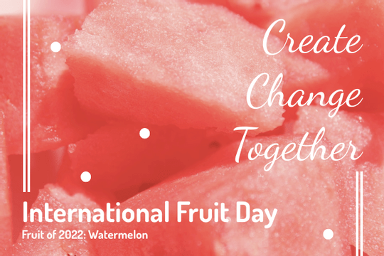 Editable greetingcards template:Watermelon International Fruit Day Greeting Card