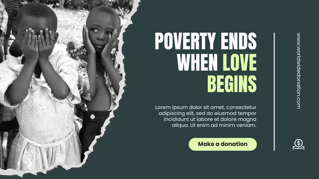 Twitter Post template: Poverty Crisis Donation Twitter Post (Created by InfoART's  marker)