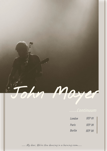 Editable flyers template:Concert Tour Flyer
