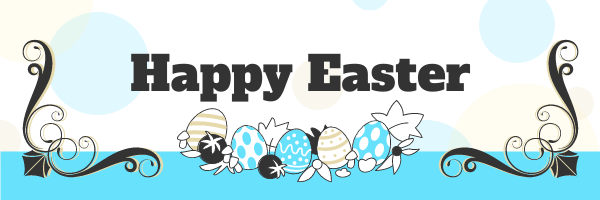 Editable emailheaders template:Happy Easter Email Header