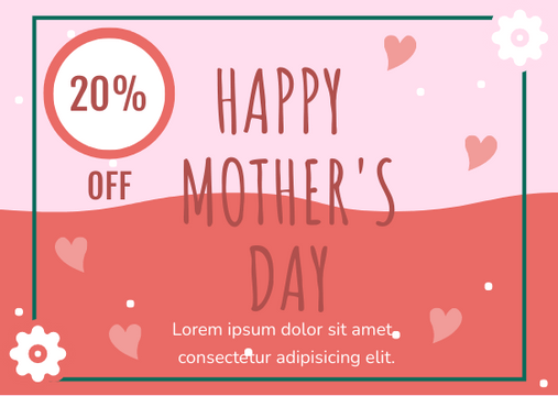 Gift Card template: Mother's Day Gift Card (Created by Visual Paradigm Online's Gift Card maker)