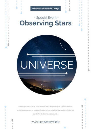 Flyer template: Star Observation Event Flyer (Created by Visual Paradigm Online's Flyer maker)
