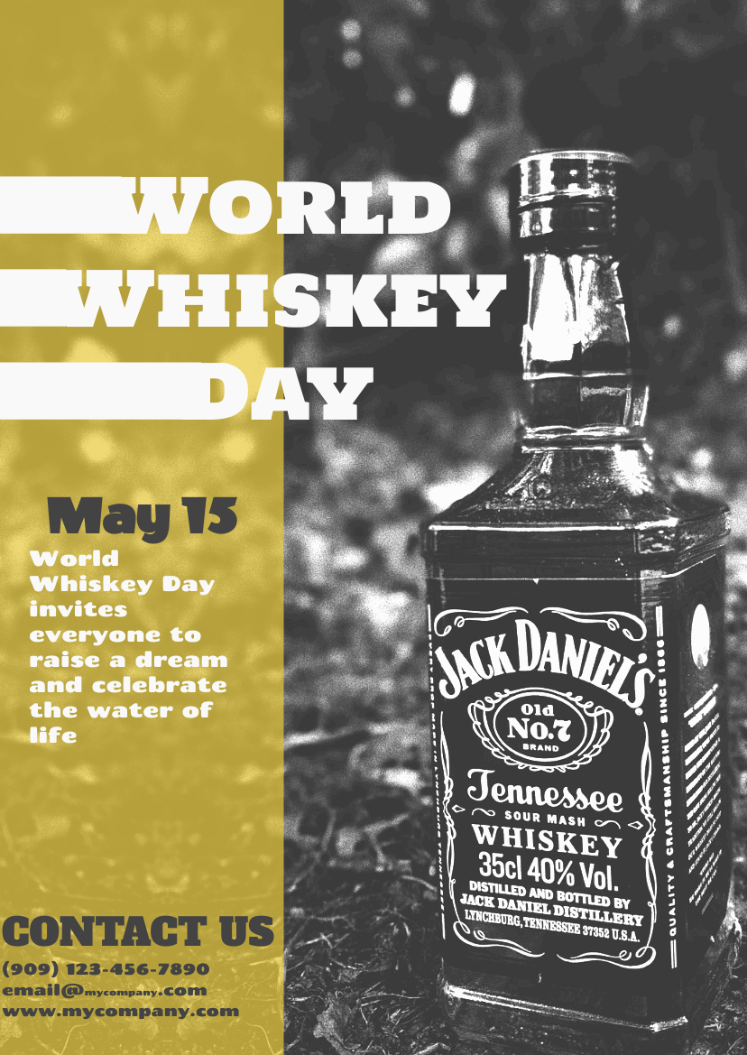 Flyer template: World Whiskey Day Photographic Flyer (Created by InfoART's Flyer maker)