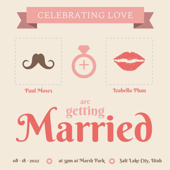 Invitation template: Wedding Celebration (Created by InfoART's Invitation maker)