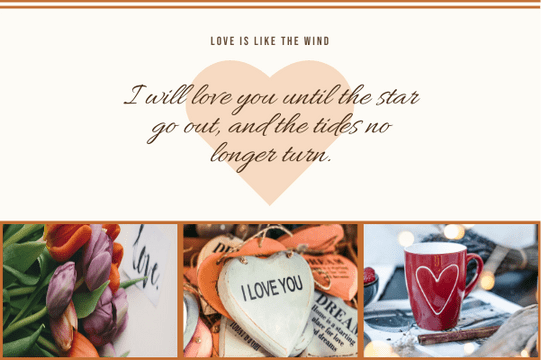 Greeting Cards template: Love Is Like The Wind Greeting Card (Created by Visual Paradigm Online's Greeting Cards maker)