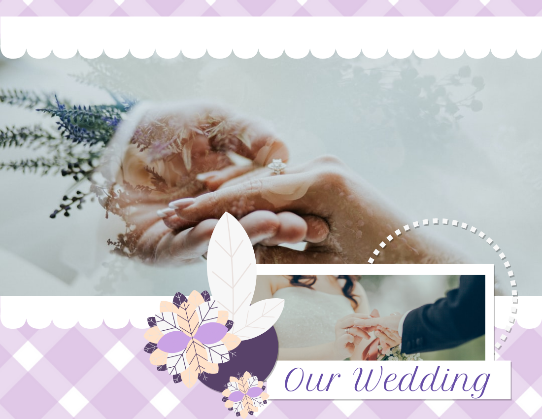婚礼照相簿 template: Purple Wedding Scrapping Photo Book (Created by PhotoBook's 婚礼照相簿 maker)