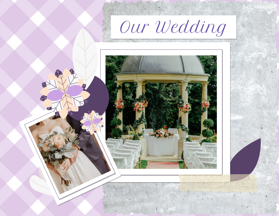 Purple Wedding Scrapping Photo Book