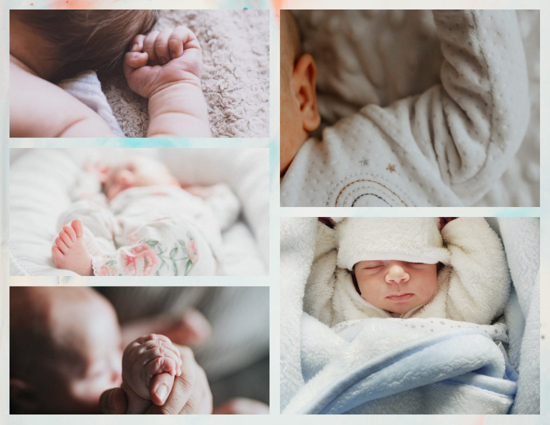 婴儿照相簿 模板。Welcome Baby Photo Book (由 Visual Paradigm Online 的婴儿照相簿软件制作)