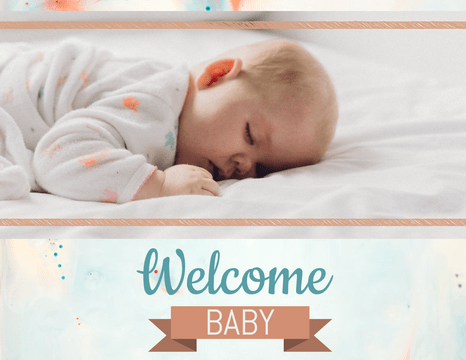 Baby Photo book template: Welcome Baby Photo Book (Created by InfoART's  marker)