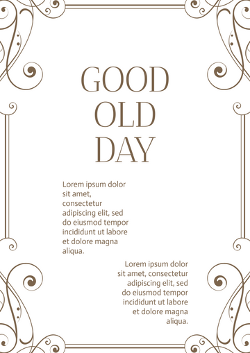 Poster template: Good Old Days Poster (Created by Visual Paradigm Online's Poster maker)