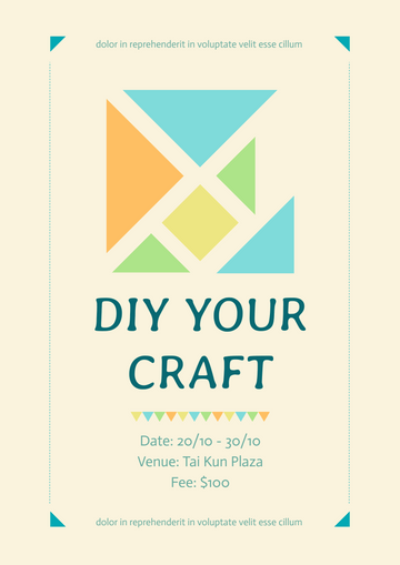 Flyer template: DIY Your Craft Flyer (Created by Visual Paradigm Online's Flyer maker)
