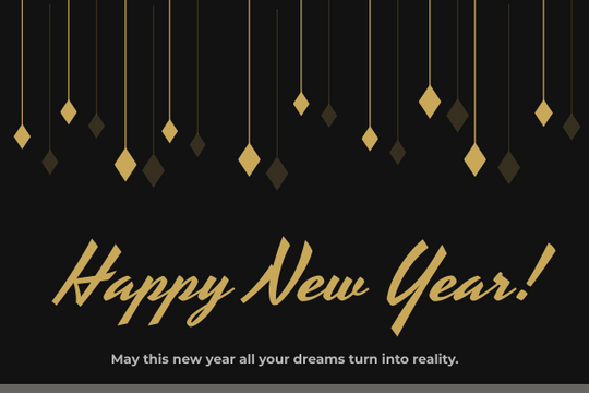 Greeting Card template: New Year Wishes Card (Created by Visual Paradigm Online's Greeting Card maker)