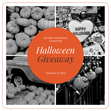 Instagram 帖子 模板。Halloween Giveaway Instagram Post (由 Visual Paradigm Online 的Instagram 帖子软件制作)