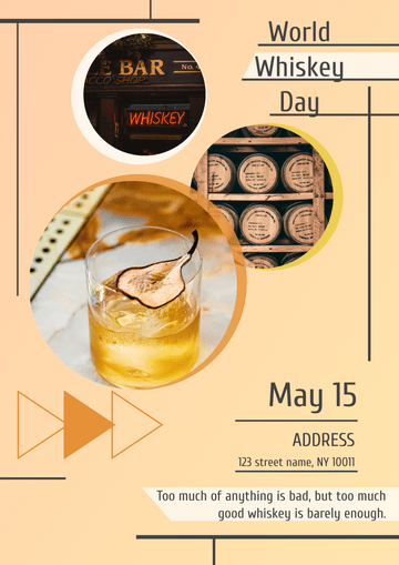 Editable posters template:World Whiskey Day Poster