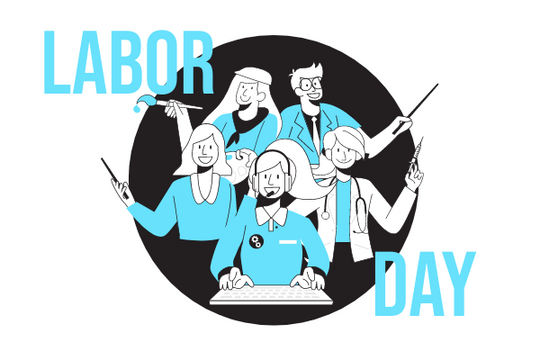 節日插圖 模板。 Labor Day (由 Visual Paradigm Online 的節日插圖軟件製作)