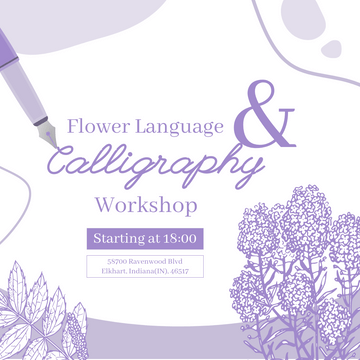 Instagram Post template: Flower Language And Calligraphy Instagram Post (Created by Visual Paradigm Online's Instagram Post maker)