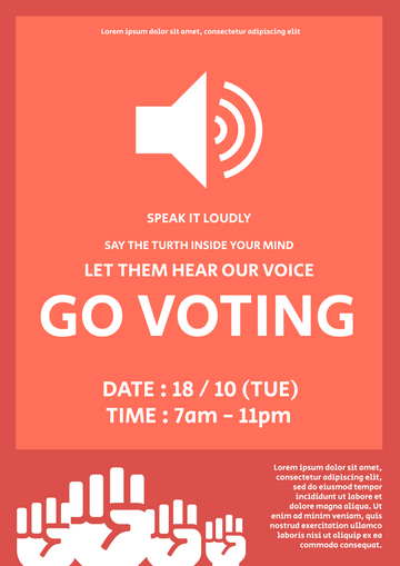Poster template: Voting Poster (Created by Visual Paradigm Online's Poster maker)