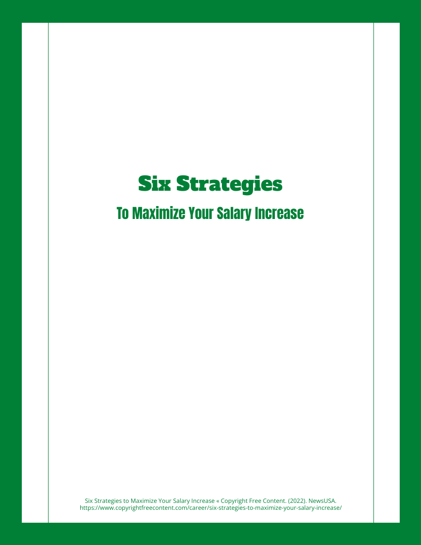 小册子 模板。Strategies to Maximize Your Salary Increase (由 Visual Paradigm Online 的小册子软件制作)