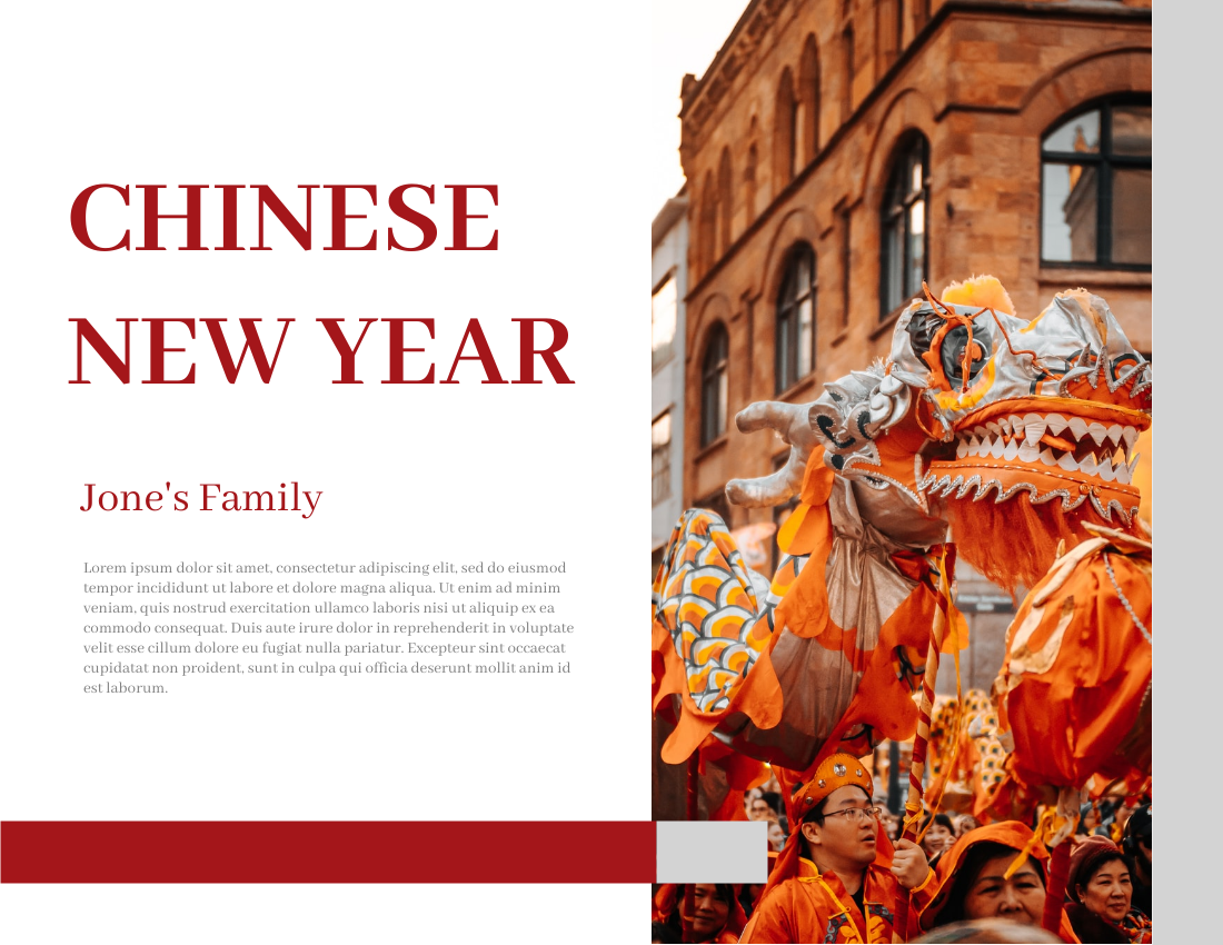 Seasonal Photo Book template: Red Chinese New Year Seasonal Photo Book (Created by Visual Paradigm Online's Seasonal Photo Book maker)