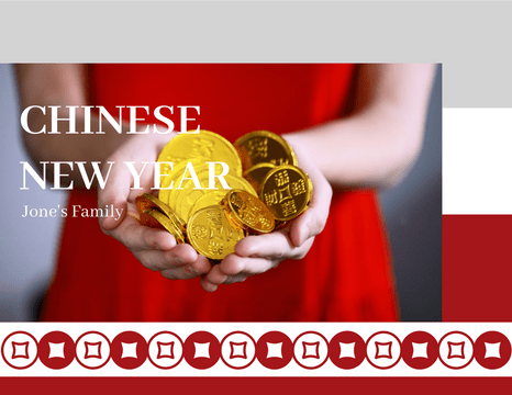 季節性照相簿 template: Red Chinese New Year Seasonal Photo Book (Created by InfoART's 季節性照相簿 marker)