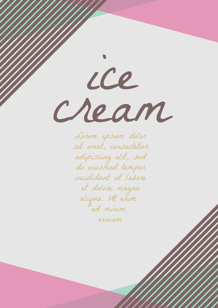 Poster template: Ice Cream Poster (Created by InfoART's Poster maker)