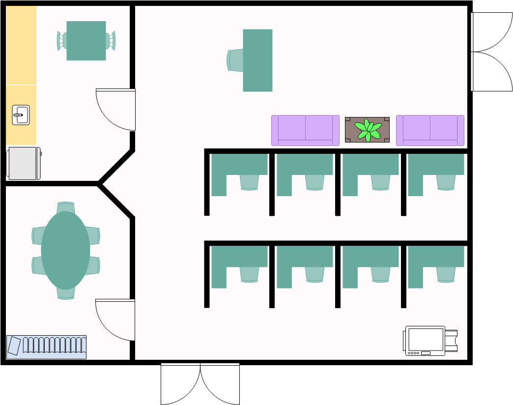 Work Office Floor Plan template: Medium Office (Created by Diagrams's Work Office Floor Plan maker)