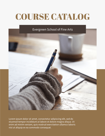 Catalog template: School Course Catalog (Created by InfoART's  marker)