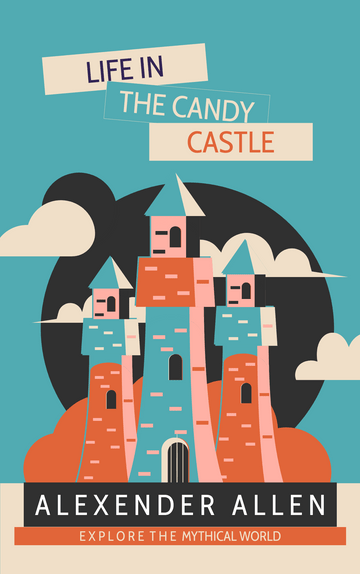 书籍封面 模板。Adventure In Castle Book Cover (由 Visual Paradigm Online 的书籍封面软件制作)