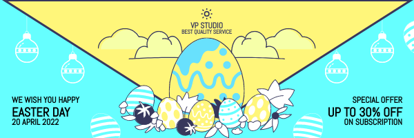 Email Header template: Easter Discount Email Header (Created by InfoART's Email Header maker)