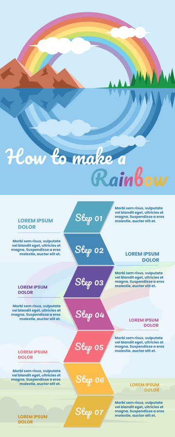 Infographic template: Way To Make A Rainbow Infographic (Created by Visual Paradigm Online's Infographic maker)
