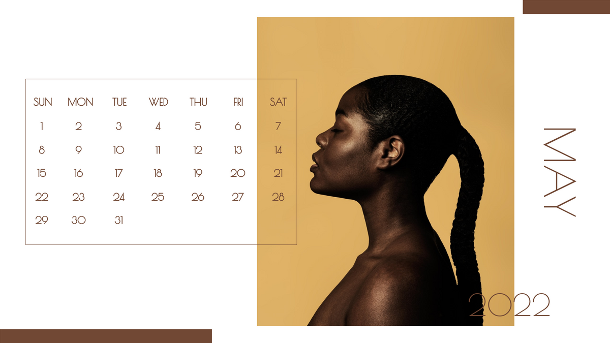 Calendar template: Model Photographic Calendar (Created by Visual Paradigm Online's Calendar maker)