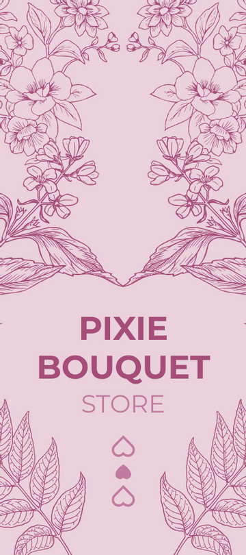Bouquet Store Rack Card