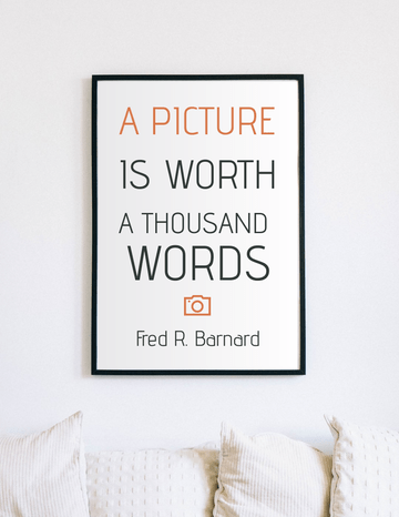Quotes template: A picture is worth a thousand words. – Fred R. Barnard (Created by Visual Paradigm Online's Quotes maker)