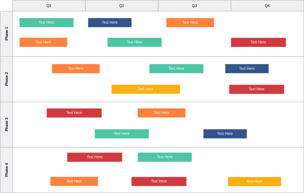 Roadmap template: Simple Roadmap Template (Created by Visual Paradigm Online's Roadmap maker)