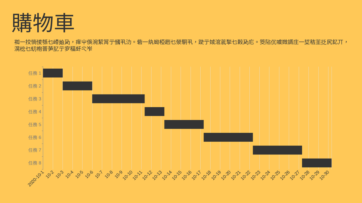 甘特圖 template: 時尚甘特圖 (Created by Chart's 甘特圖 maker)