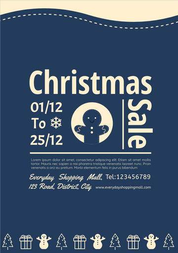Editable flyers template:Graphic Christmas Sale Flyer