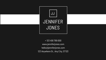 Black And White City Photo Business Card